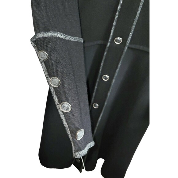 NWT Vintage Cadillac Mod 1960s Italian Pure Virgin Wool Long Black Sweater Flaws - Picture 9 of 16